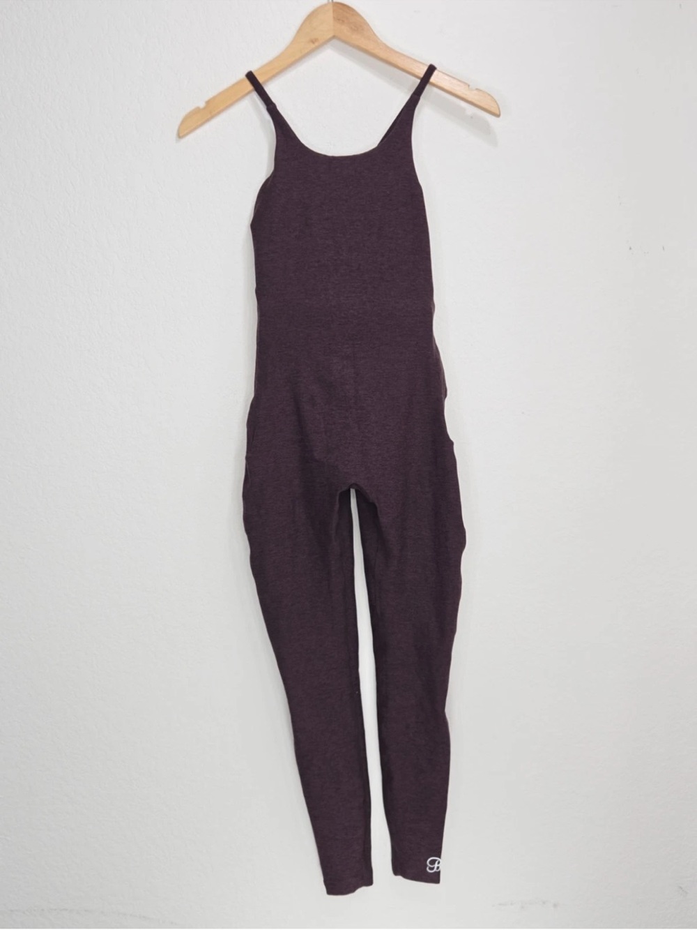 Bombshell Sportswear Sculpt Bodysuit Plum Workout Gym Active One Piece Size M